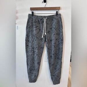 Municipal Sports Utility Jogger Sweatpants Women’s Size Large Grey Floral Print
